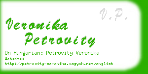 veronika petrovity business card